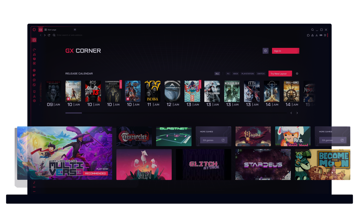 Desktop browser